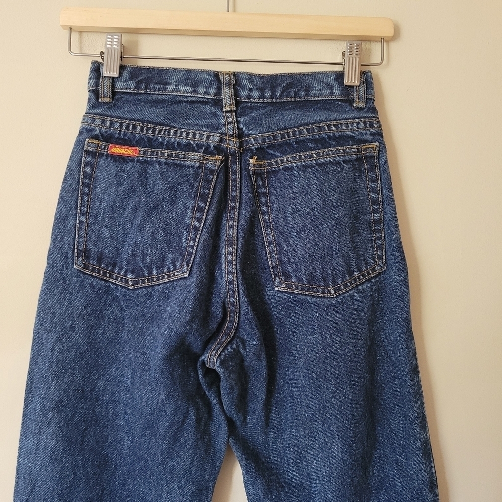 Vintage Jordache Dark Wash High Rise Denim Jeans With Zipper Ankle Size 24 - Picture 5 of 10